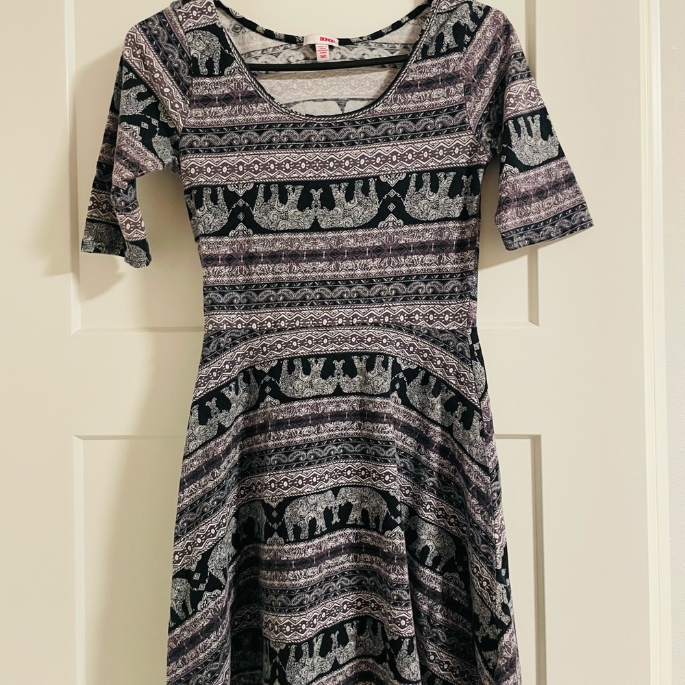 BONGO dress with elephants on it SIZE SMALL